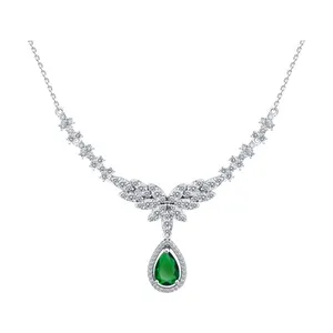 Колье из серебра с фианитами