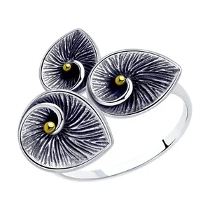 Кольцо из золочёного серебра