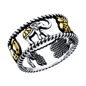 Кольцо из золочёного серебра