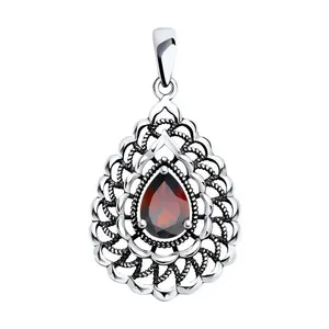 Подвеска из серебра с гранатом