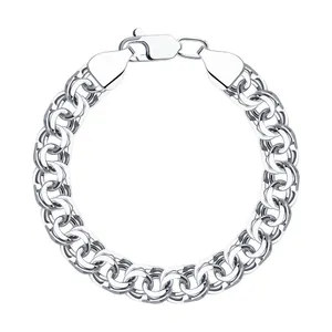 Браслет из серебра с алмазной гранью