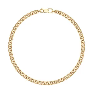 Браслет из золочёного серебра с алмазной гранью