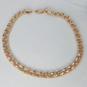 Браслет из золочёного серебра с алмазной гранью