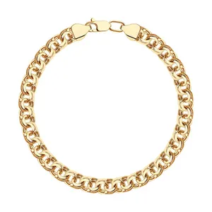 Браслет из золочёного серебра с алмазной гранью