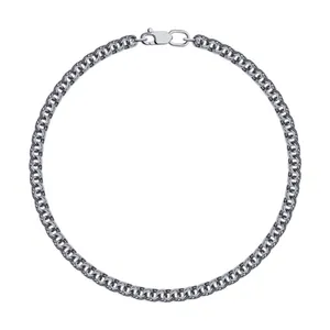 Браслет из чернёного серебра с алмазной гранью