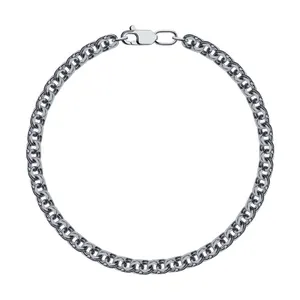 Браслет из чернёного серебра с алмазной гранью