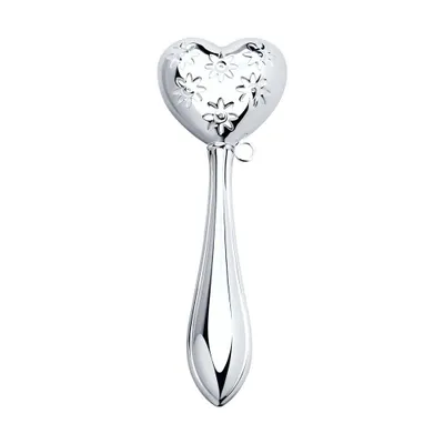 Погремушка «Сердце» из серебро