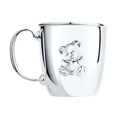 Кружка малая «Мишутка» из серебро