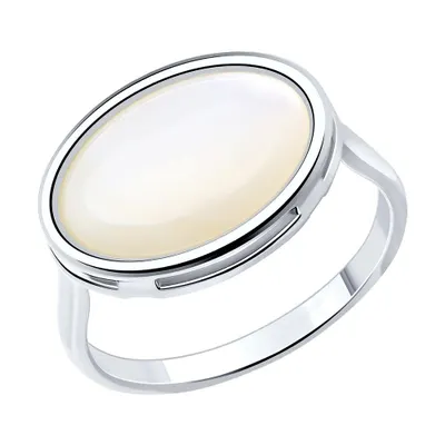 Кольцо из серебра с перламутром из серебро