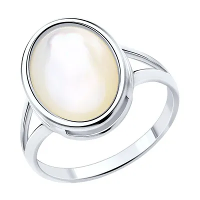 Кольцо из серебра с перламутром из серебро