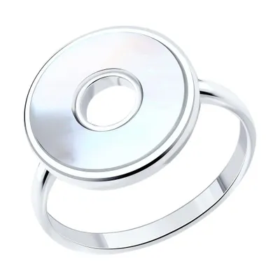 Кольцо из серебра с перламутром из серебро