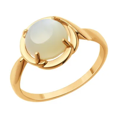 Кольцо из золочёного серебра с перламутром из серебро