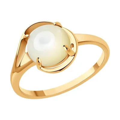 Кольцо из золочёного серебра с перламутром из серебро