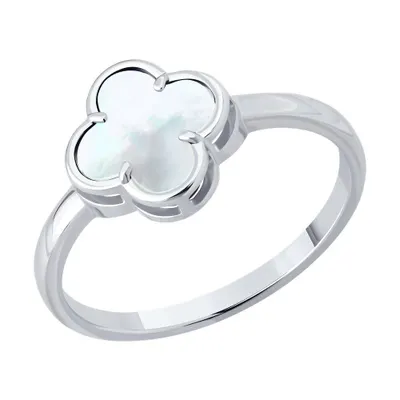 Кольцо из серебра с перламутром из серебро