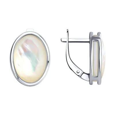 Серьги из серебра с перламутром из серебро