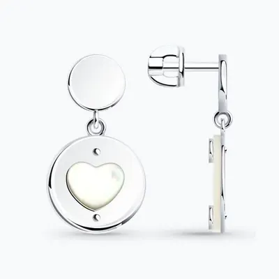 Серьги из серебра с перламутром из серебро