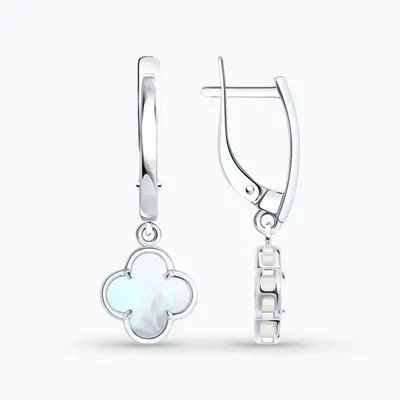 Серьги из серебра с перламутром из серебро