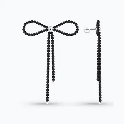 Серьги из серебра с шпинелью из серебро