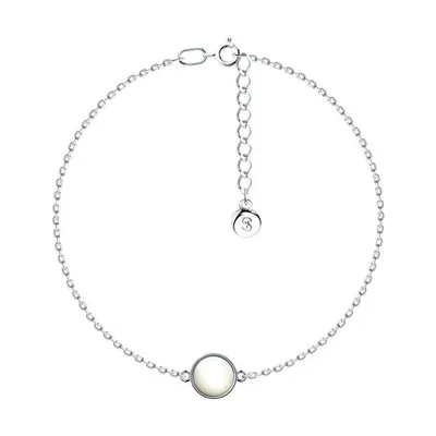 Браслет из серебра с перламутром из серебро