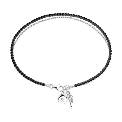 Браслет из серебра со шпинелью из серебро