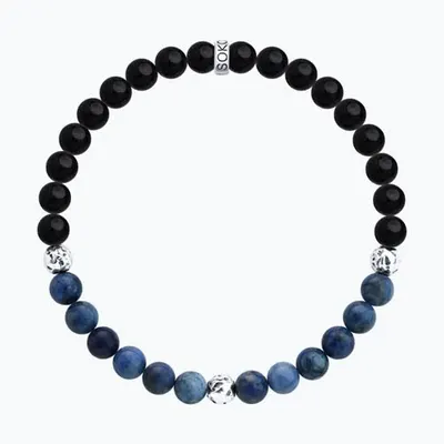 Браслет из серебра с поделочными вставками из серебро