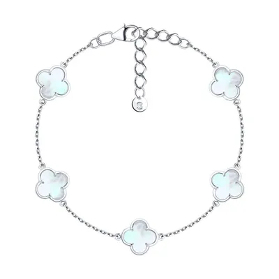 Браслет из серебра с перламутром из серебро