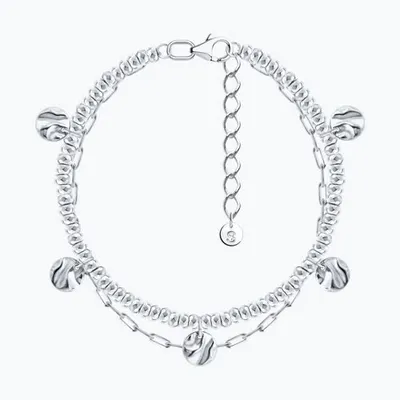 Браслет из серебра с гематитом из серебро