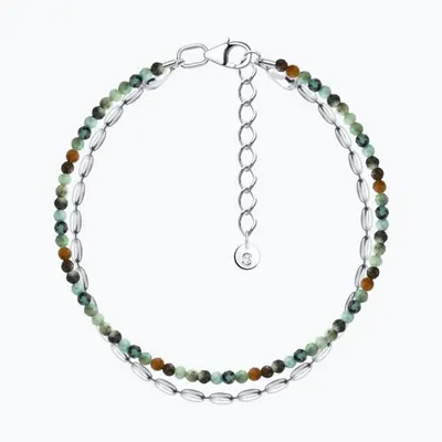 Браслет из серебра с бирюзой из серебро