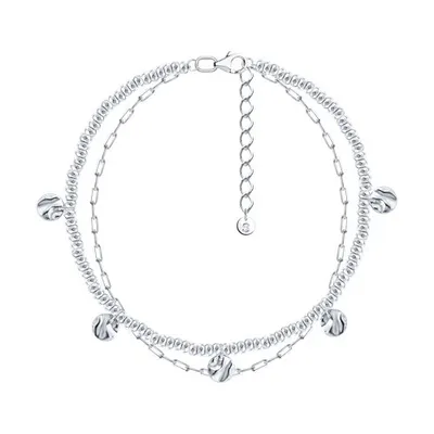 Браслет из серебра с гематитом из серебро