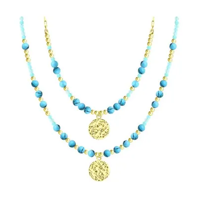 Колье из золочёного серебра с полудрагоценными вставками из серебро