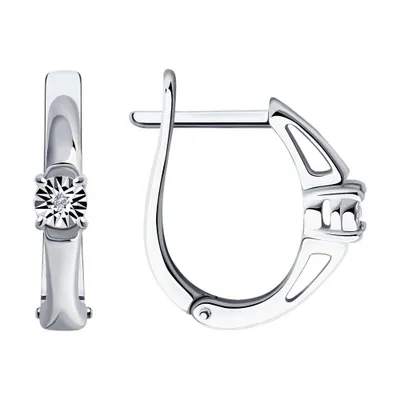 серьги из серебро