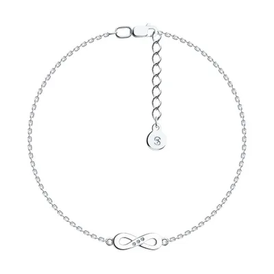 Браслет из серебра с бриллиантами из серебро