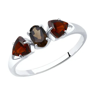 Кольцо из серебра с полудрагоценными вставками из серебро