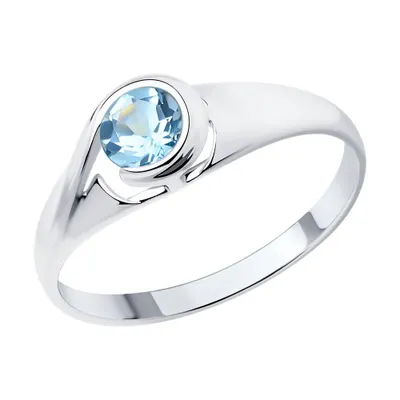 Кольцо из серебра с топазом из серебро
