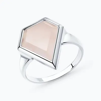 Кольцо из серебра с кварцем из серебро