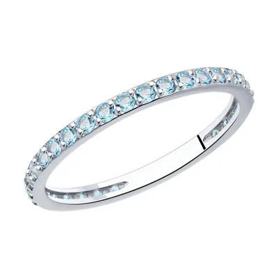 Кольцо из серебра с топазами из серебро