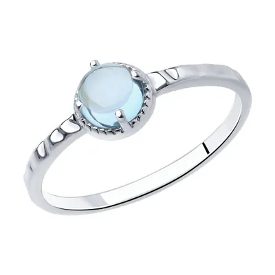 Кольцо из серебра с топазом из серебро