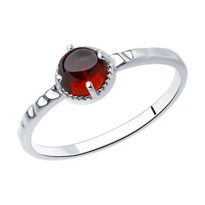 Кольцо из серебра с гранатом из серебро