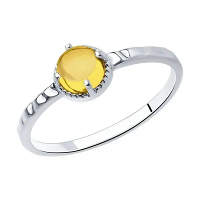 Кольцо из серебра с цитрином из серебро