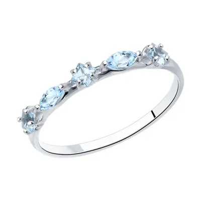 Кольцо из серебра с топазами из серебро