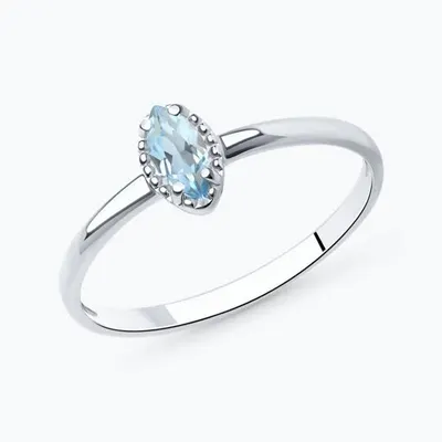 Кольцо из серебра с топазом из серебро