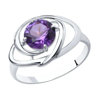 Кольцо из серебра с ситаллом из серебро