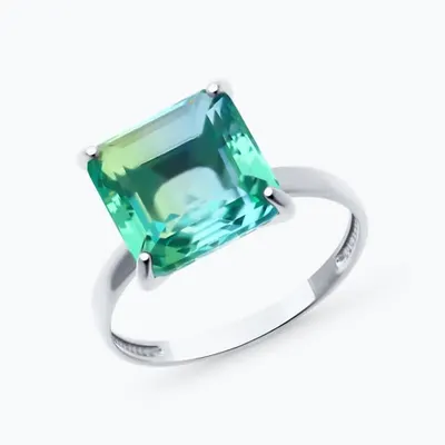 Кольцо из серебра с ситаллом из серебро