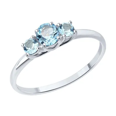 Кольцо из серебра с топазами из серебро