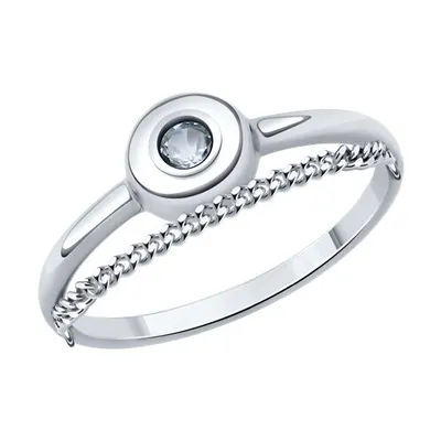 Кольцо из серебра с топазом из серебро