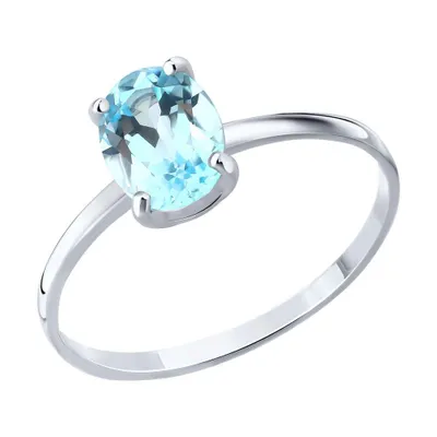 Кольцо из серебра с топазом из серебро