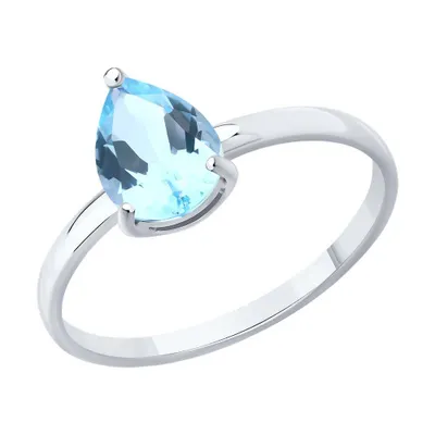 Кольцо из серебра с топазом из серебро