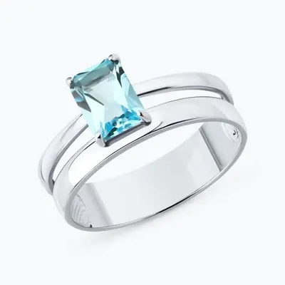 Кольцо из серебра с топазом из серебро