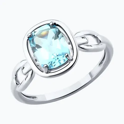 Кольцо из серебра с топазом из серебро