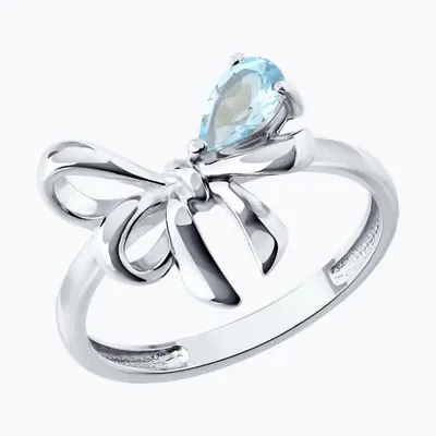 Кольцо из серебра с топазом из серебро